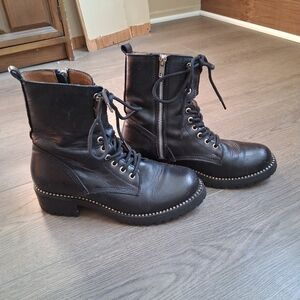 Black Leather Steve Madden Womens Boots Size 9